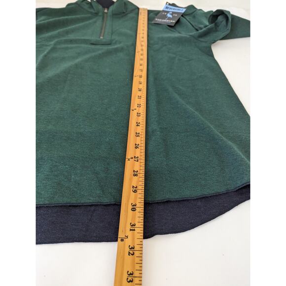 Tailor Byrd Reversible Pullover Sweatshirt XXL Hunter Green 1/4 Zip Mock Neck - Picture 7 of 7